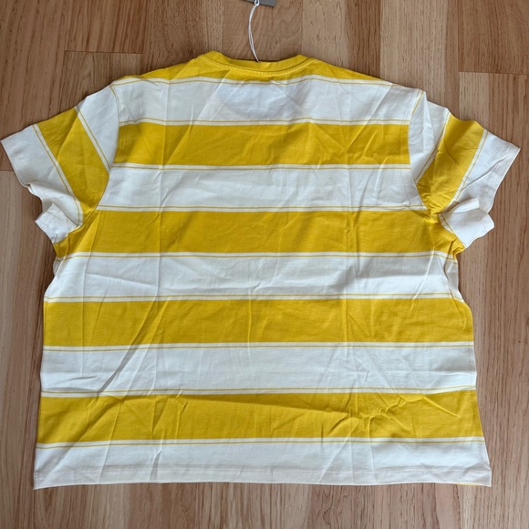 Everlane Yellow and Cream Striped Boxy Tee Organic Cotton Size XXXL - Picture 8 of 10